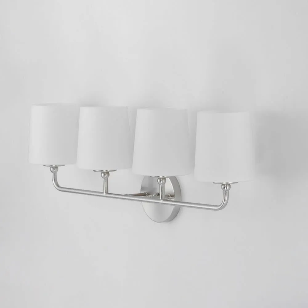 Maxim Bristol - 4 Light Bath Vanity-10 Inches Tall and 28.5 Inches Wide-Satin Nickel Finish