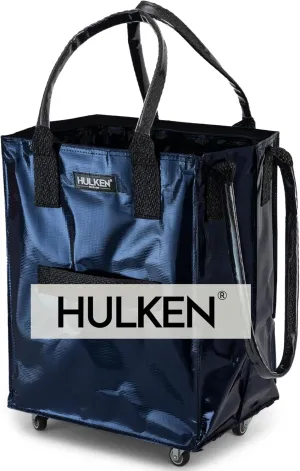 (Medium, Midnight Blue) Reusable Grocery Bag On Wheels, Shopping Trolley, Rolling Tote, Zipper Closure, Lightweight, Carries Up to 66 lb, Folds Flat, Unbreakable Handles