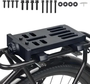 MEGHNA Rear Bike Basket Bracket Quick Release Wide Application Suitable for Most Kinds of Rear Cargo Rack Stable Bracket for Cruiser Bike Commuter Bike Mountain Bike