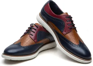 Meijiana Men's Oxford Shoes - Blue - Casual Dress Shoes
