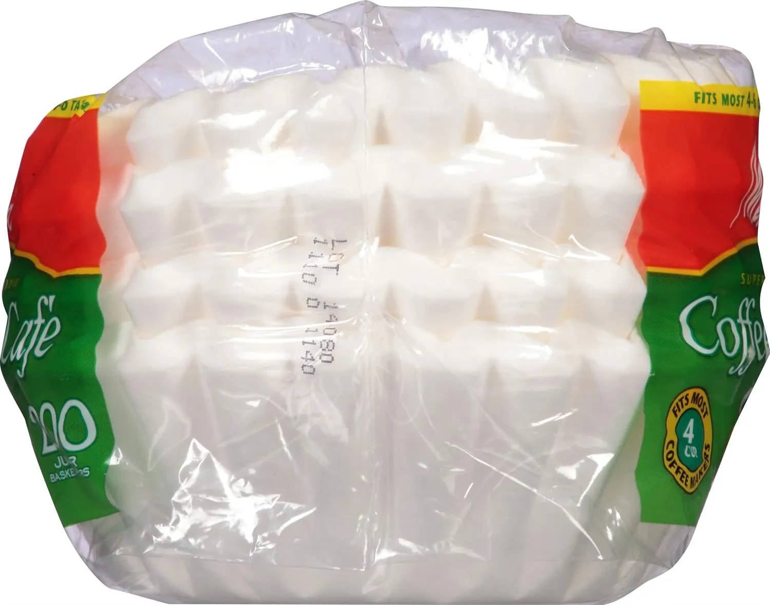 Melitta 4-6 Cup Basket Coffee Filters, White, 200 Count (Pack of 6)