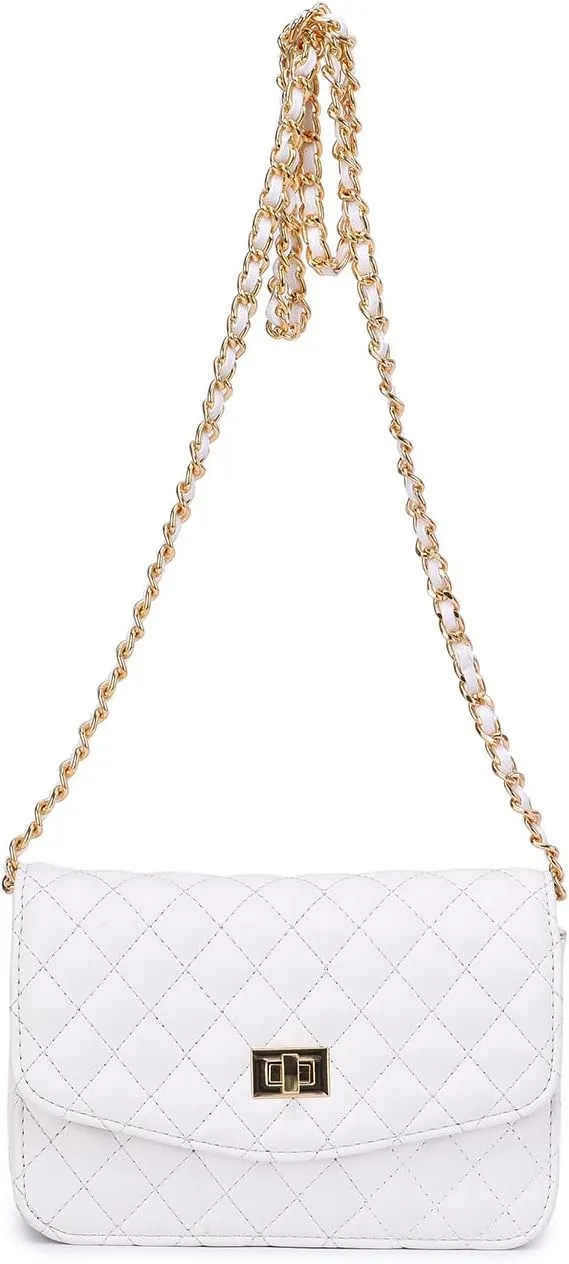 Mellow World Evening Cell Phone Pouch Handbag, White, One Size