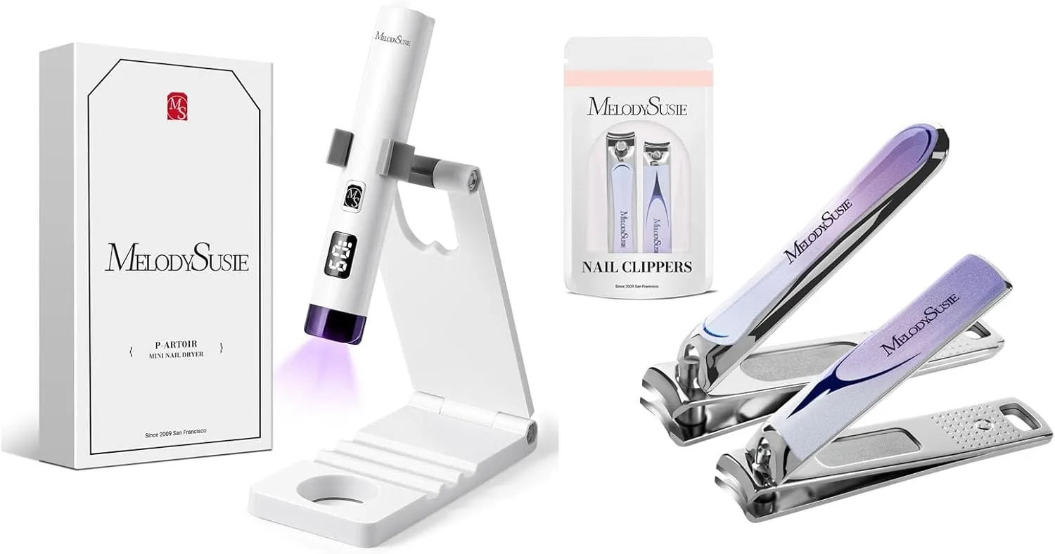 MelodySusie Handheld UV Light and MelodySusie Nail Clippers Set