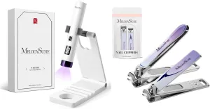 MelodySusie Handheld UV Light and MelodySusie Nail Clippers Set