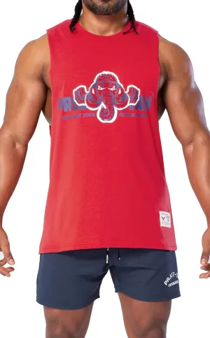 Men's Workout Drop Arm Tank Top Cut Off Sleeveless Gym Shirts