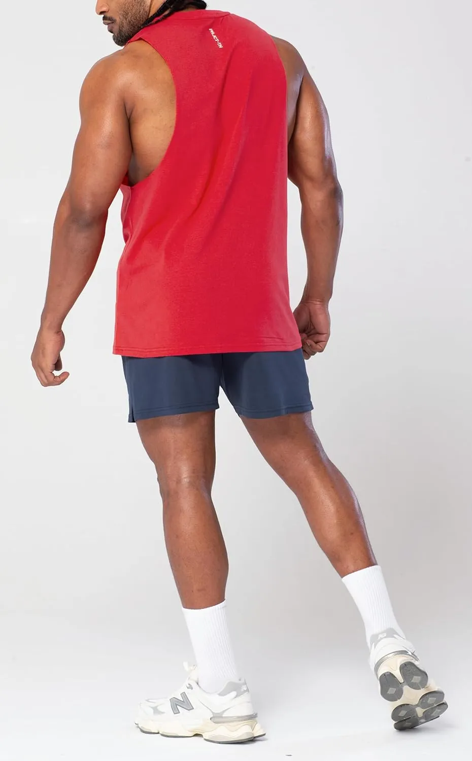 Men's Workout Drop Arm Tank Top Cut Off Sleeveless Gym Shirts