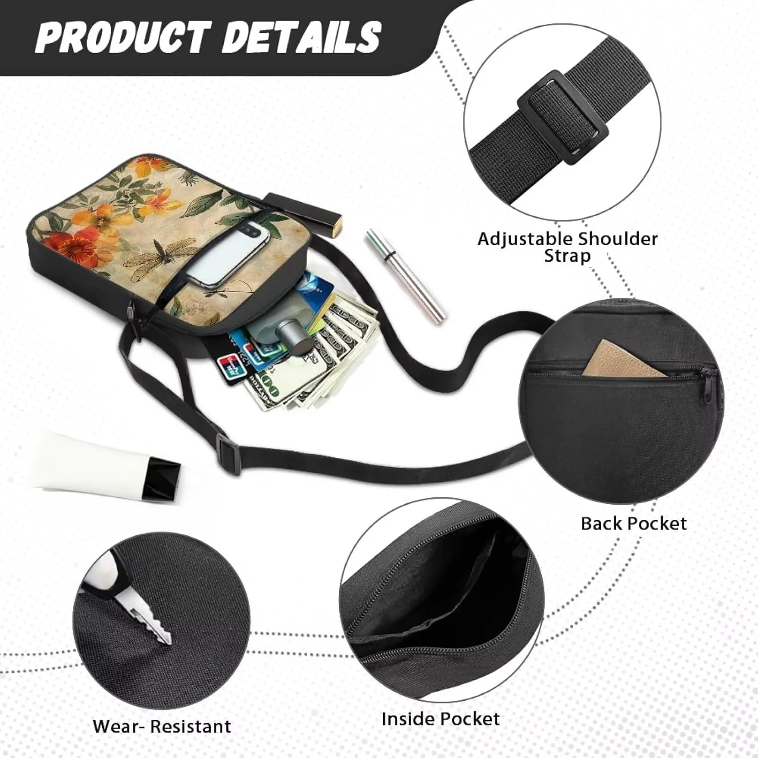 Messenger Bag for Women Crossbody Bag for Kids Satchel Bag Cell Phone Bag Purse