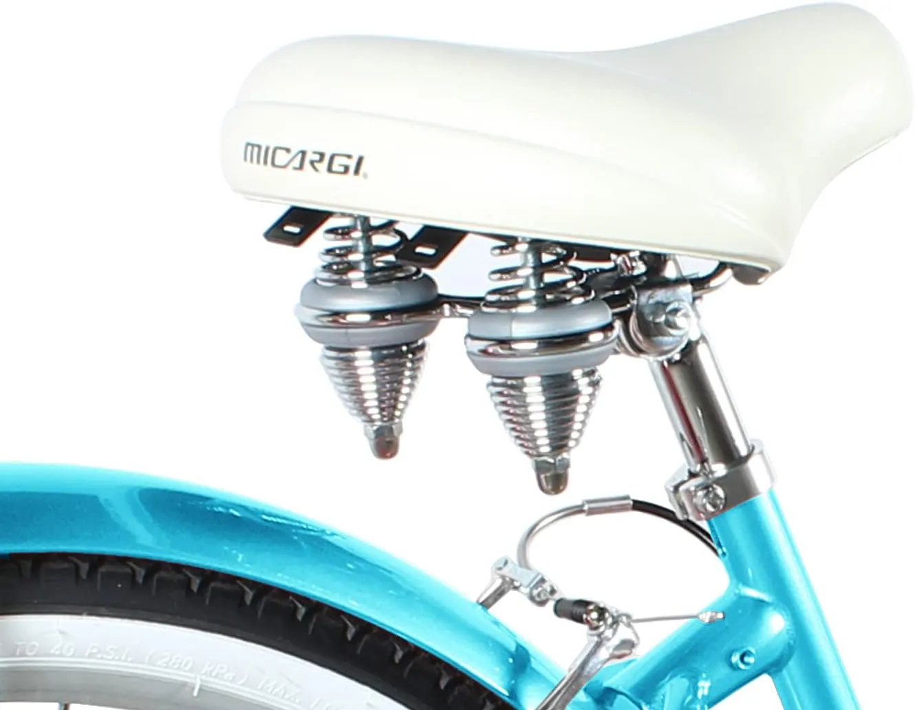MICARGI 24/26 Inch Adult Cruiser Bicycle Hybrid Bike 1/7 Speeds Commuter Bike for Women, Men, Seniors,Step-Through or Step-Over Bike Steel Frame Multi Colors Style