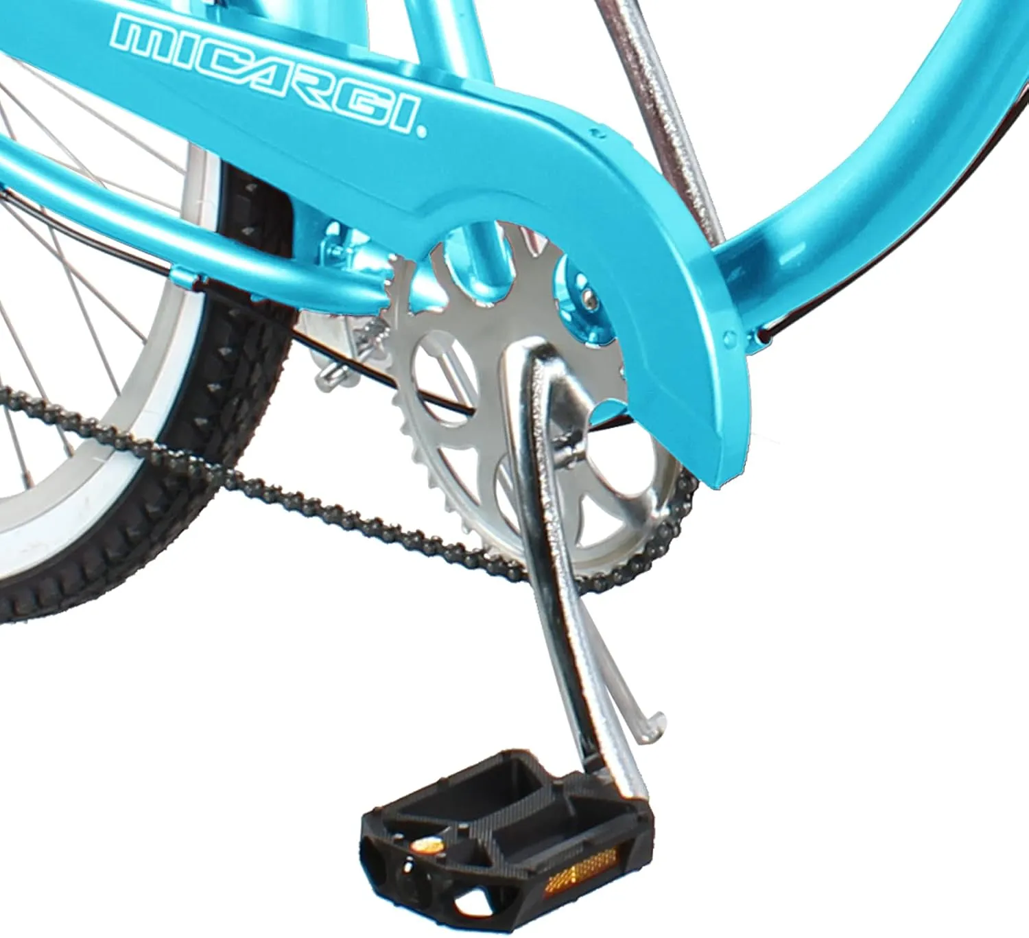 MICARGI 24/26 Inch Adult Cruiser Bicycle Hybrid Bike 1/7 Speeds Commuter Bike for Women, Men, Seniors,Step-Through or Step-Over Bike Steel Frame Multi Colors Style