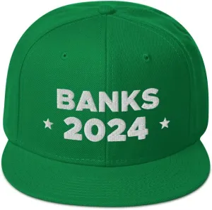 Michael Banks Hat (Embroidered Wool Blend Snapback Cap) 2024 Presidential Election Candidate