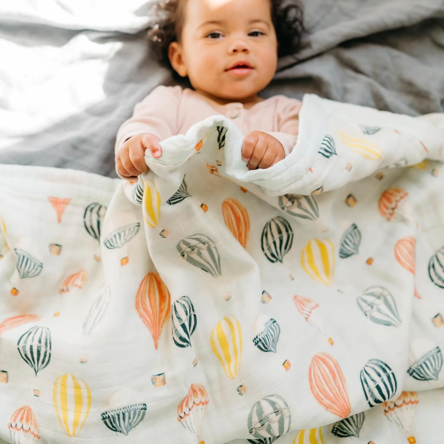 Milkbarn Receiving Blanket for Newborns, Three-Layer Muslin Quilt Baby Blankets, Soft & Gentle Toddler Blanket, Rayon from Bamboo Cotton Blankets for Nursery Bedding, Camping