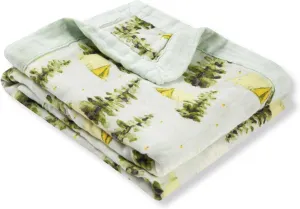 Milkbarn Receiving Blanket for Newborns, Three-Layer Muslin Quilt Baby Blankets, Soft & Gentle Toddler Blanket, Rayon from Bamboo Cotton Blankets for Nursery Bedding, Camping