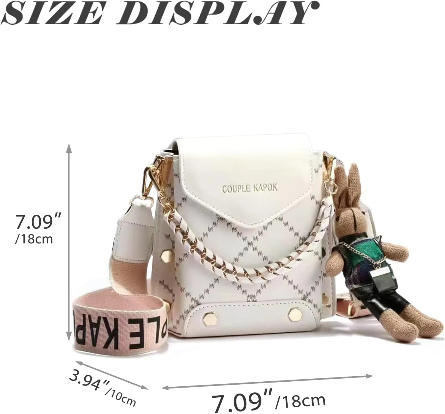 Mini Cute Leather Crossbody Bags for Women,Plaid Cell Phone Shoulder Purses for Women with Hand Carry