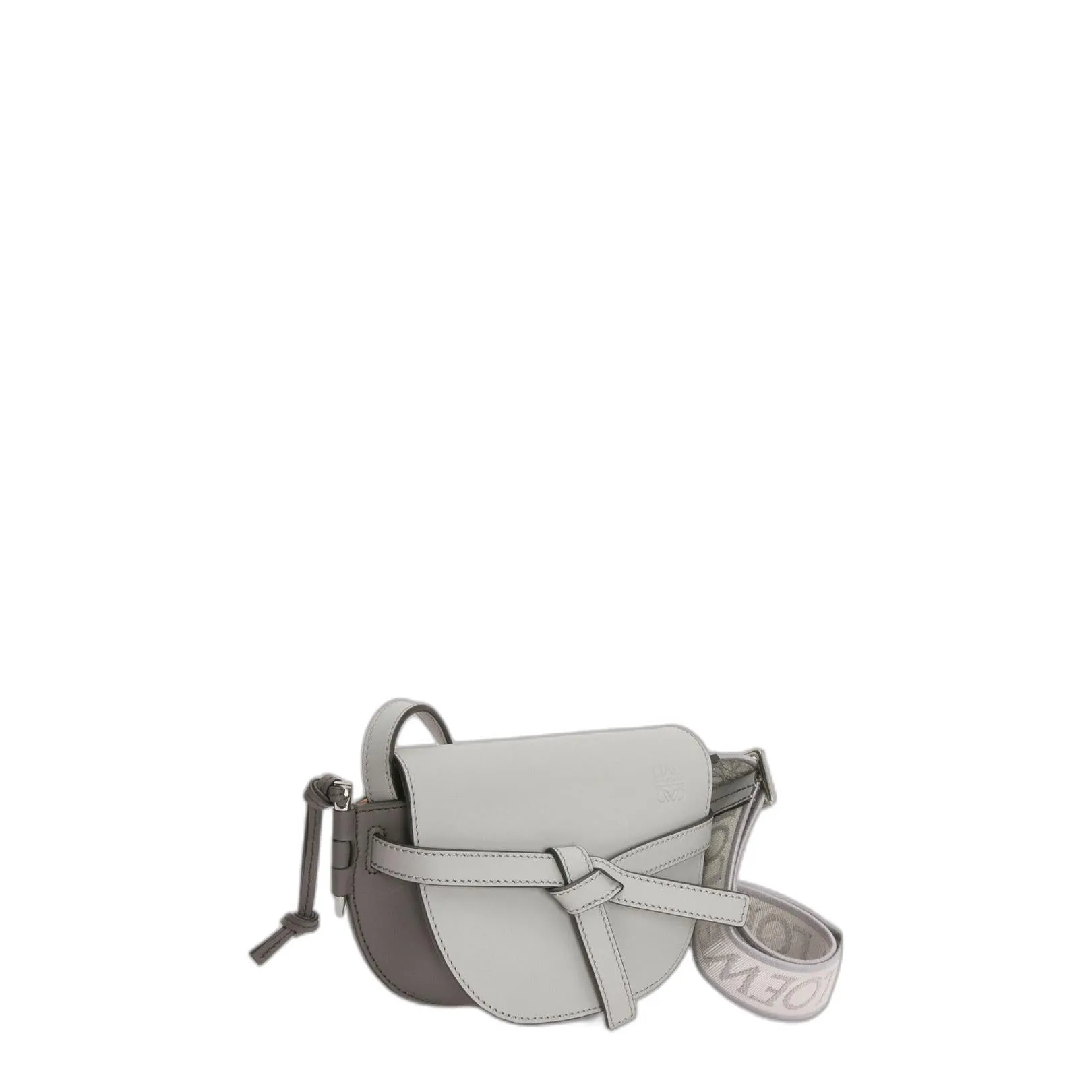 Mini Gate Dual Bag In Soft Calfskin And Jacquard