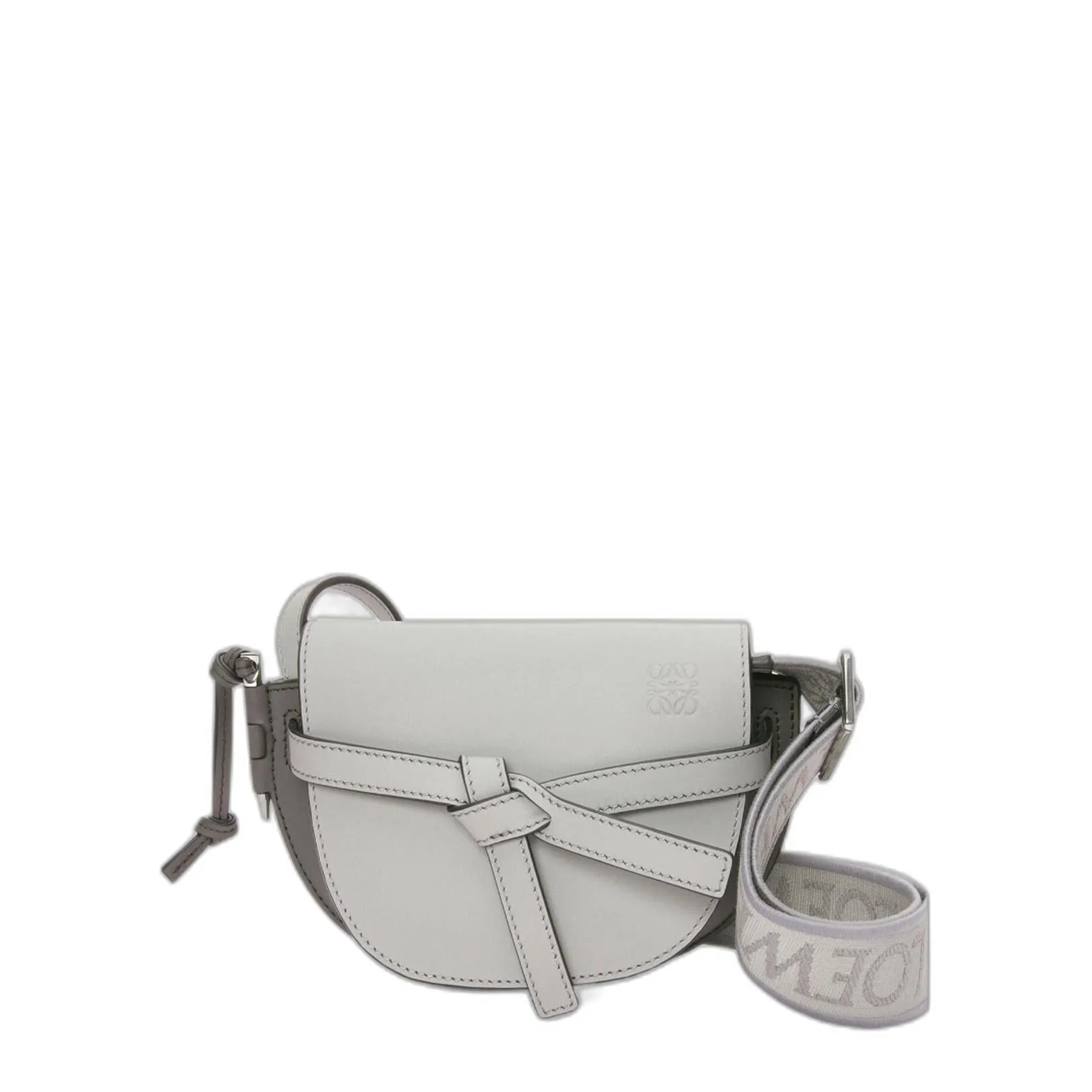 Mini Gate Dual Bag In Soft Calfskin And Jacquard