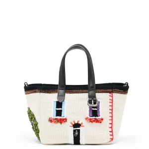 Mini House Belt Tote, Off White