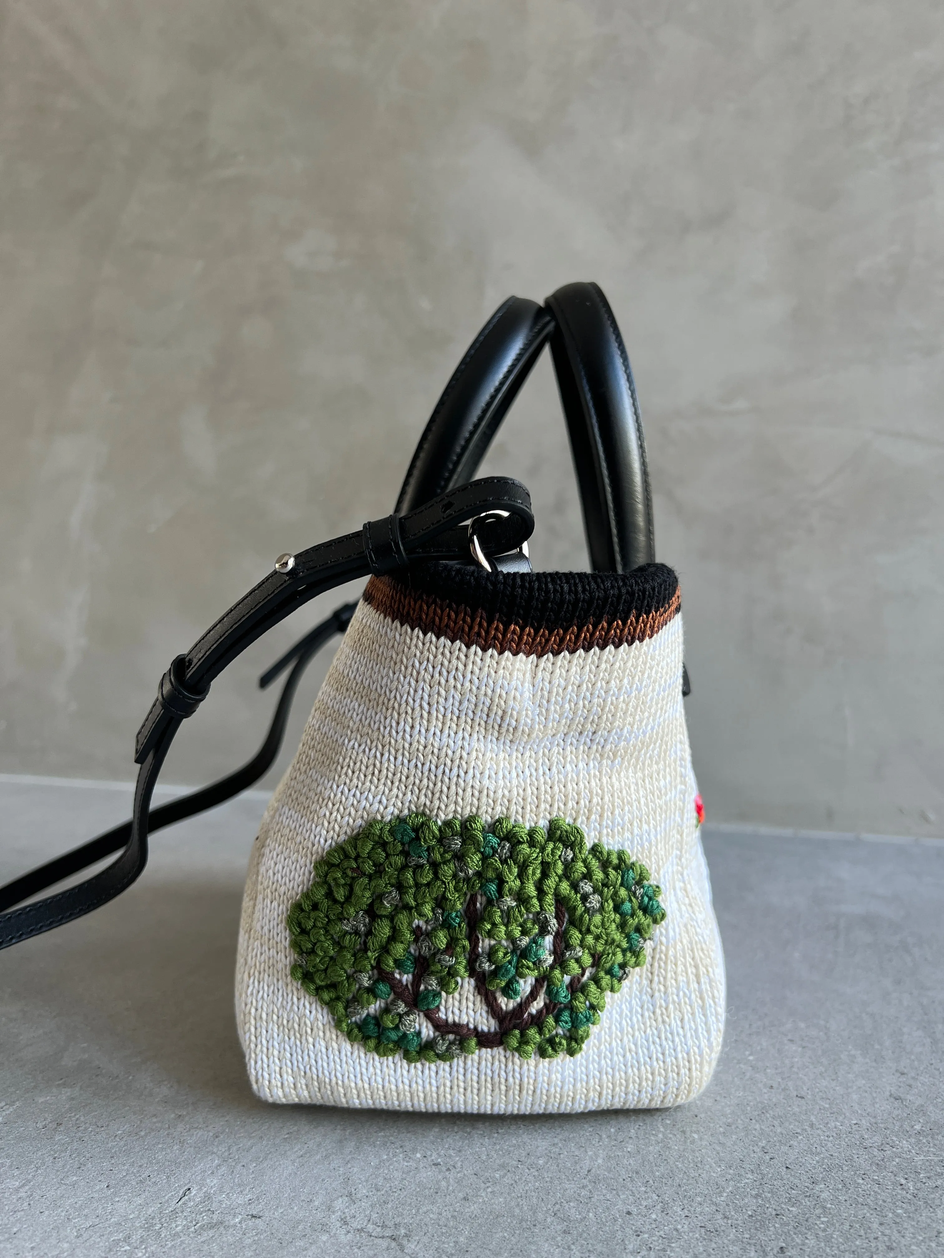 Mini House Belt Tote, Off White