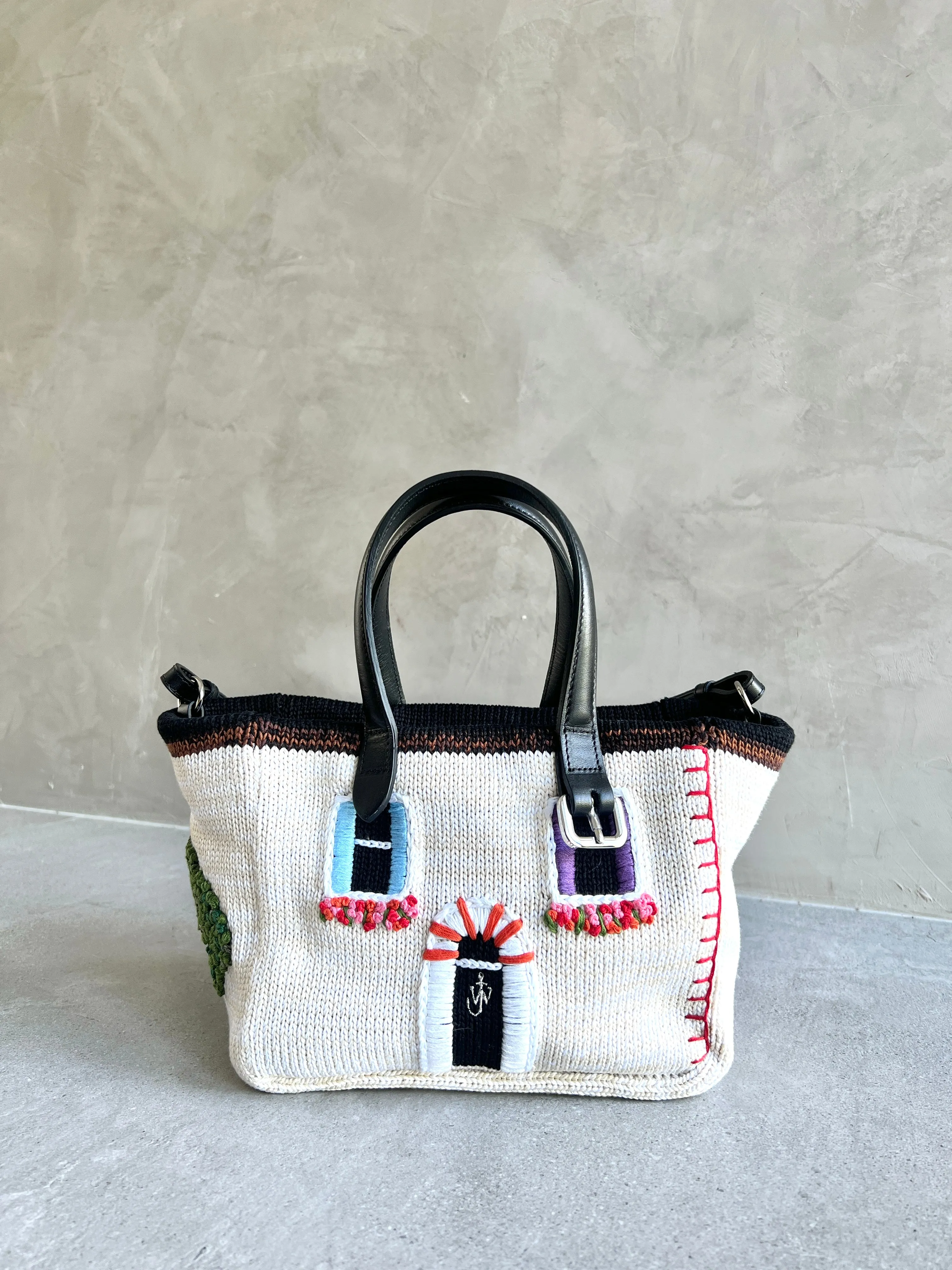 Mini House Belt Tote, Off White