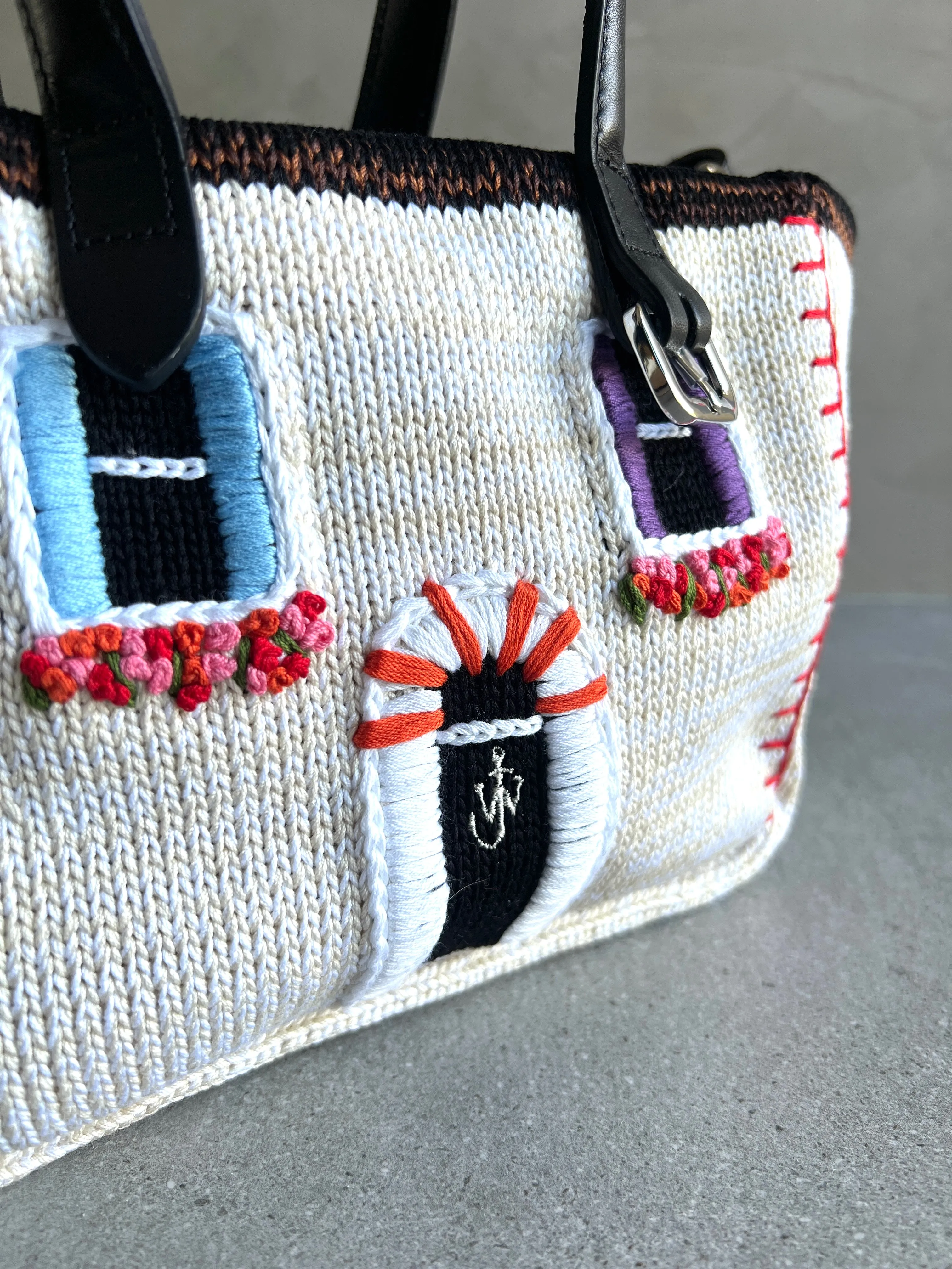 Mini House Belt Tote, Off White