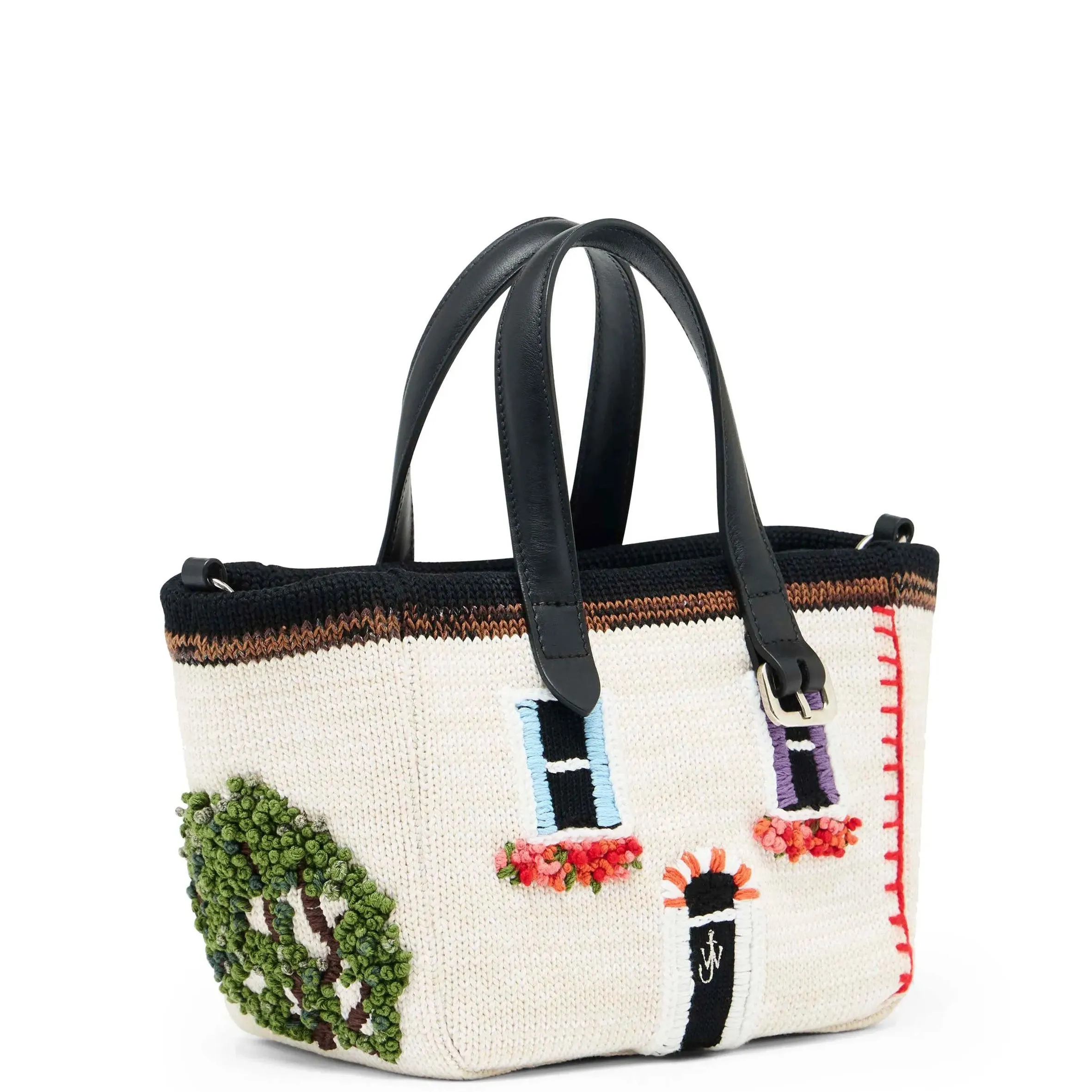 Mini House Belt Tote, Off White