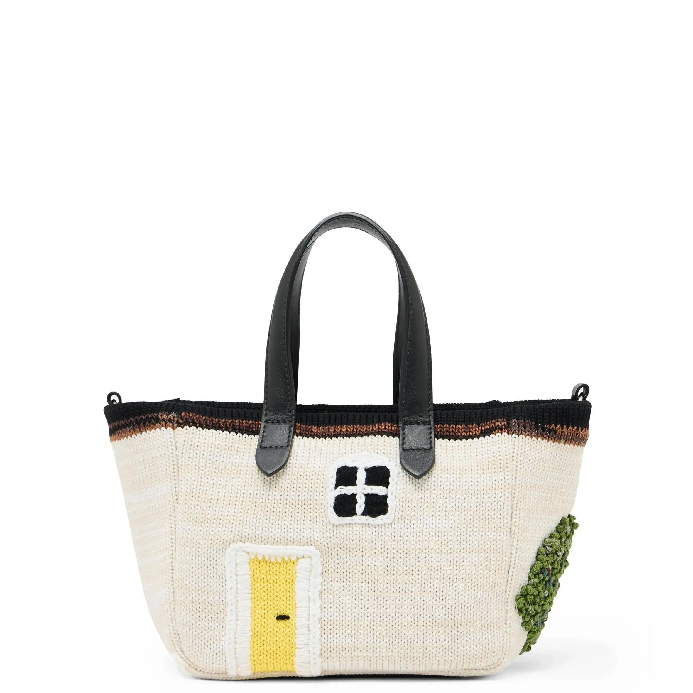 Mini House Belt Tote, Off White