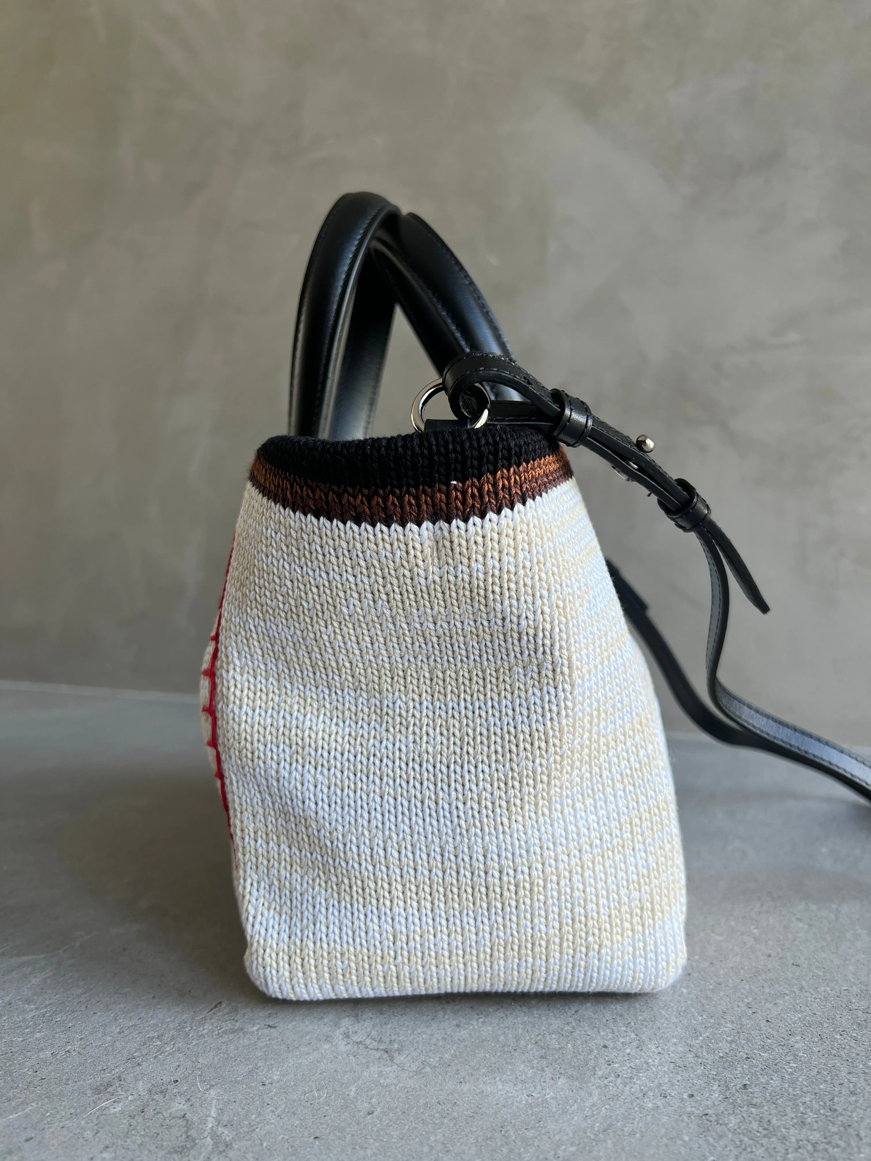 Mini House Belt Tote, Off White