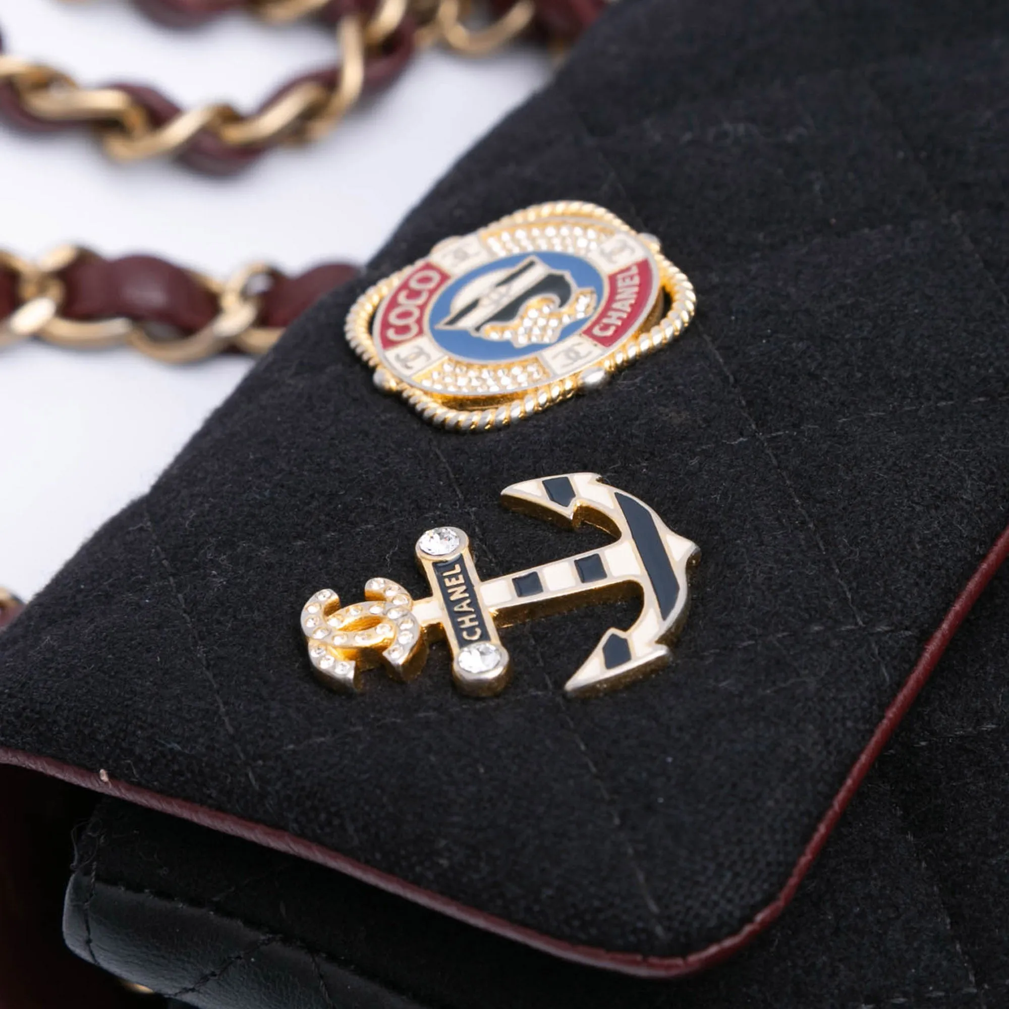 Mini Rectangular Classic Jersey Sailor Single Flap