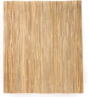 Mininfa Natural Bamboo Slat Screening, Eco-Friendly Privacy Slat Fence, Bamboo Screen Panel Roll for Balcony or as Wind and Sight Protection (1.2m x 4m)