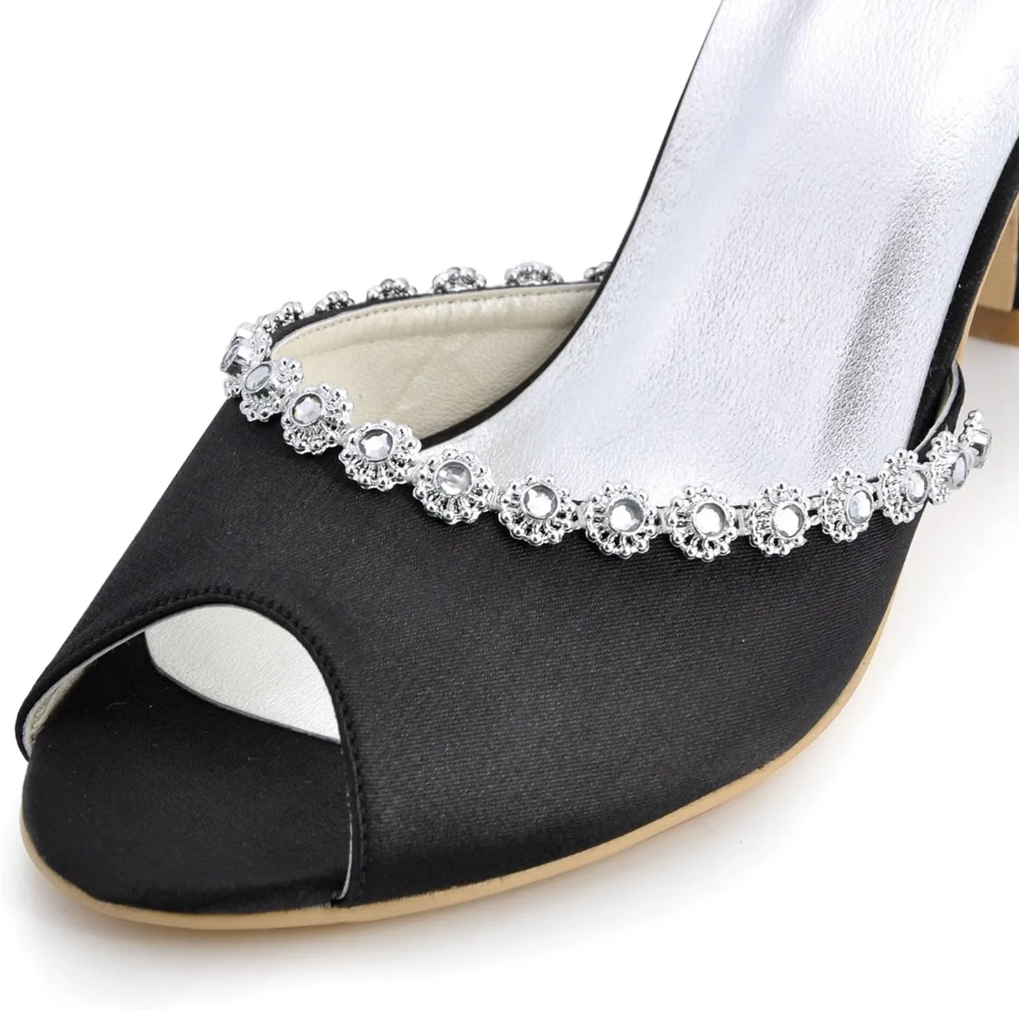 Minishion GYMZ673 Womens Slip-on Satin Evening Party Bridal Wedding Sandals