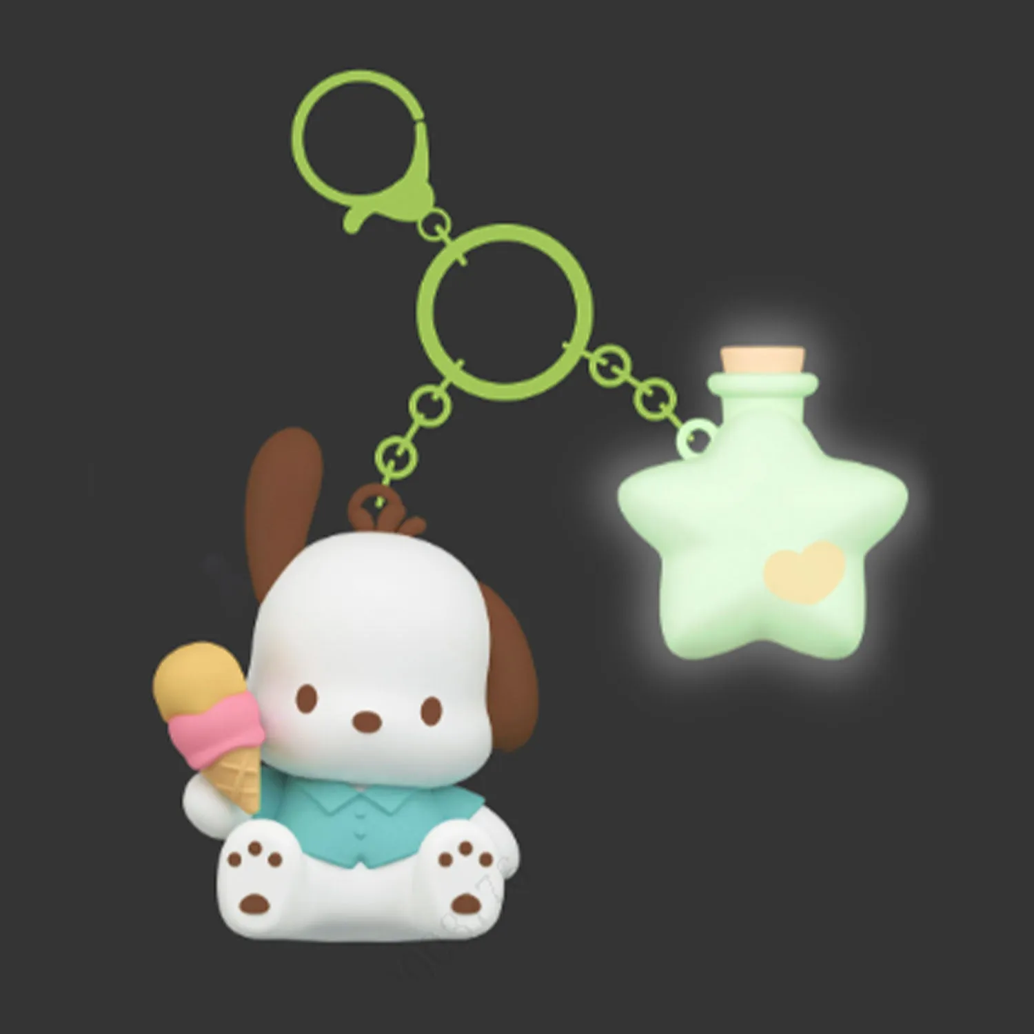 MINISO Pochacco Beach Series LED Light-up Keychain