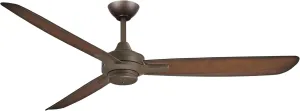 Minka-Aire F728-CL Rudolph Wet-rated Outdoor Ceiling Fan with Remote Control in Oil-Rubbed Bronze Finish
