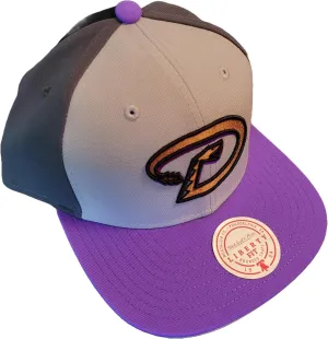 Mitchell & Ness Arizona Diamondbacks Triple Play Liberty Snapback Hat Cap - Gray