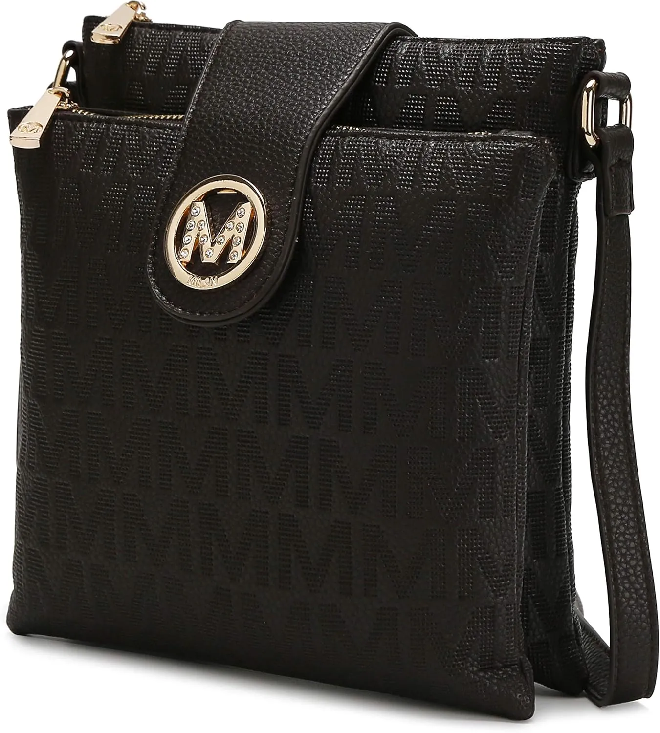 MKF Collection Crossbody Bags for women, Signature Crossover bag Adjustable strap Messenger Cross body handbag Purse