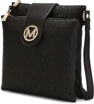 MKF Collection Crossbody Bags for women, Signature Crossover bag Adjustable strap Messenger Cross body handbag Purse