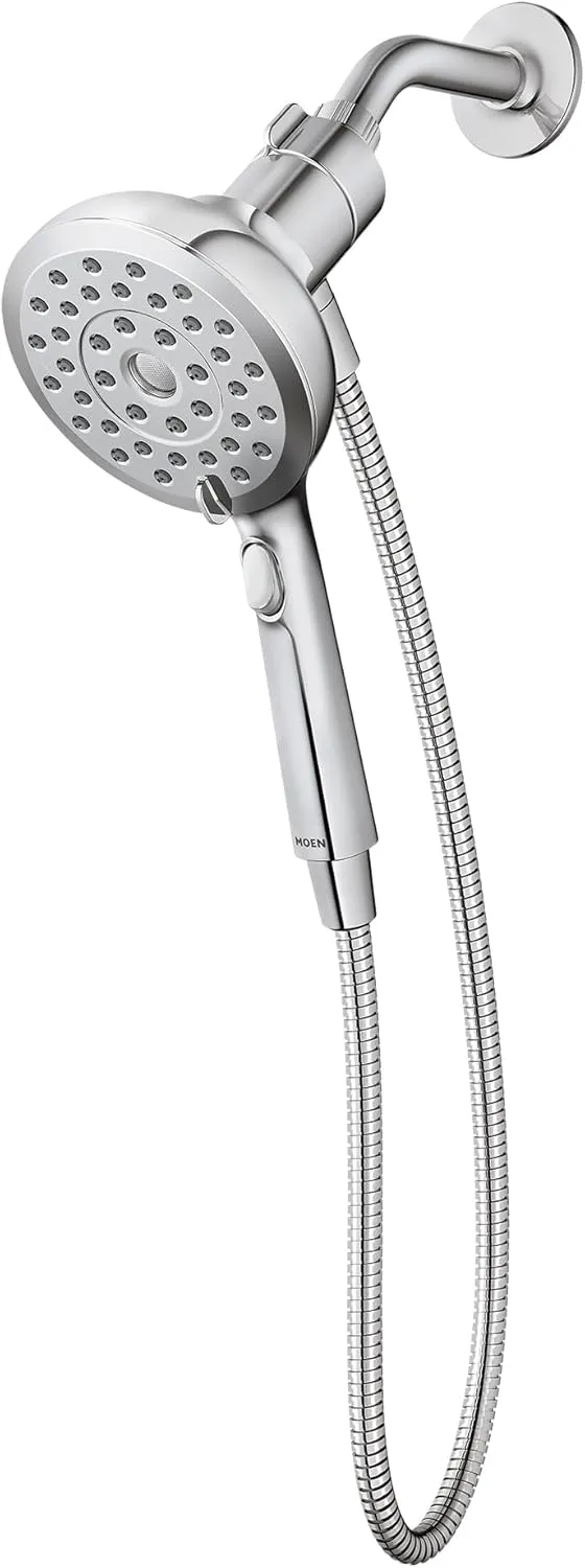 Moen Verso Eco-Performance Handshower, Detachable Round Shower Head with Magnetix Docking System, 60" Hose, Chrome, 220H2EP