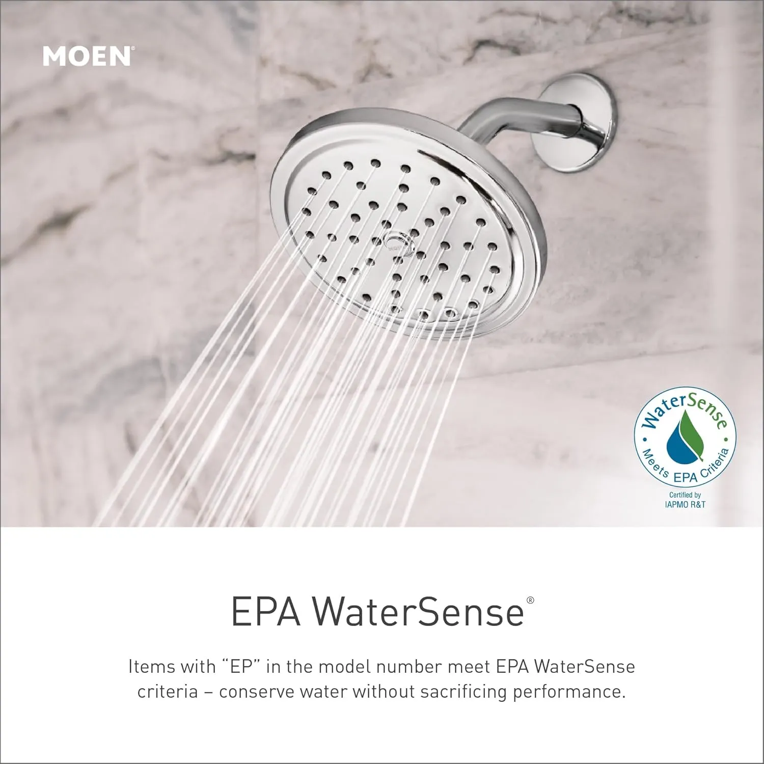 Moen Verso Eco-Performance Handshower, Detachable Round Shower Head with Magnetix Docking System, 60" Hose, Chrome, 220H2EP