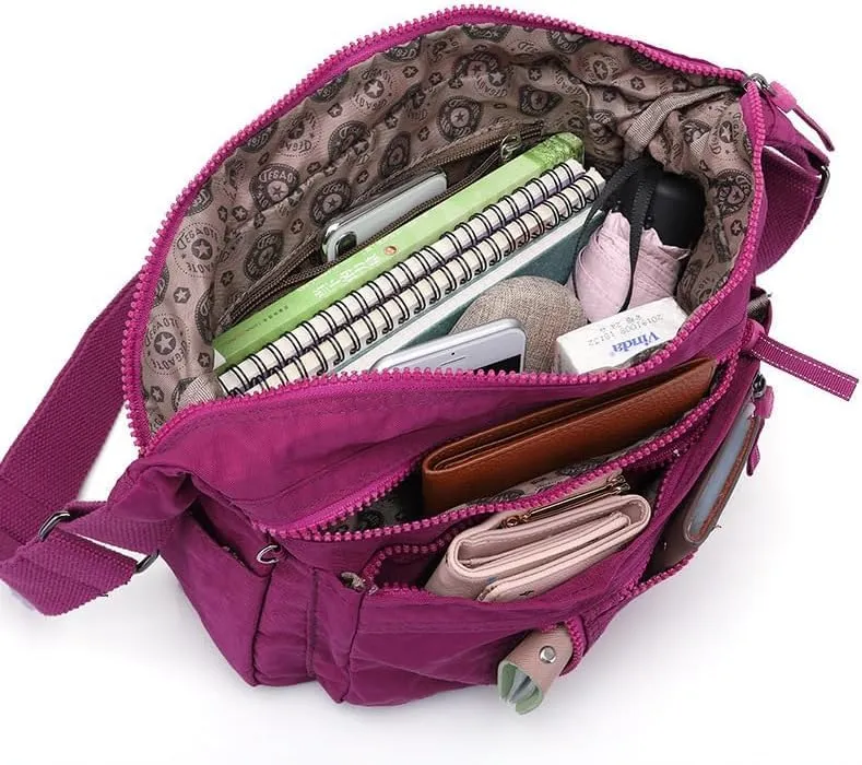MOLERFO Nylon Bag Trashy Y2k Bag Messenger Bag Canvas Crossbody Bag Grunge Bag Therian Clothes