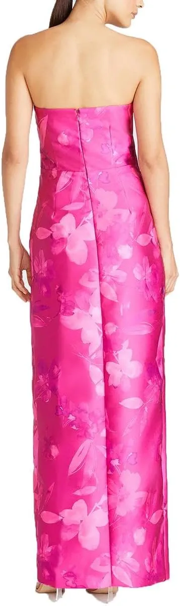 MONIQUE LHUILLIER ML Womens Mikado Gathered Evening Dress