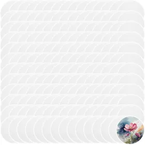 Mototo 108 Pieces Foldable Flying Disc Fans with Bag Folding Pocket Toy Set DIY Creative Gift Handheld Fabric Fan for Fun Party Favors Summer Outdoor Activity Game Halloween, White