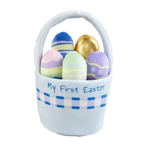 Mud Pie Boys Easter Basket Plush Set