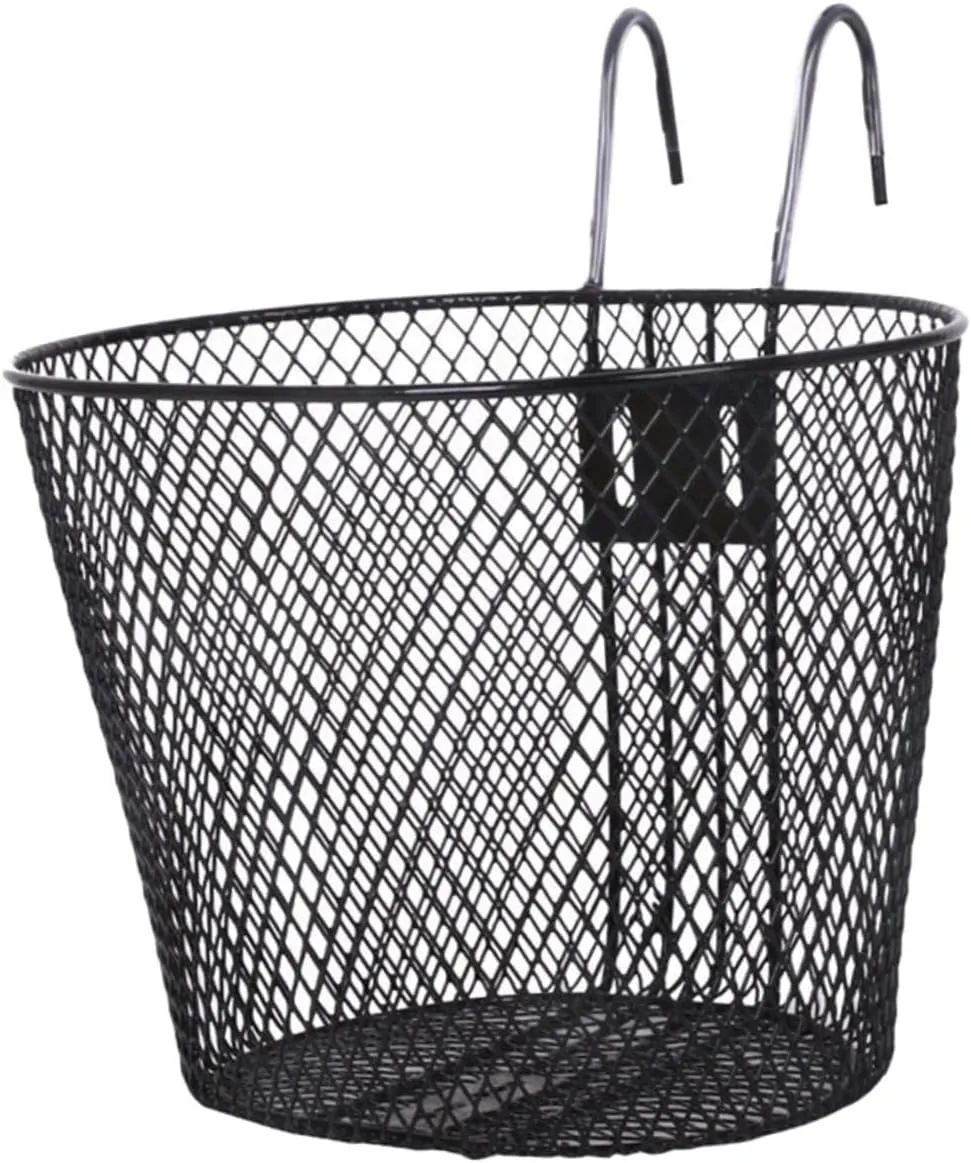 Multi-Function Iron Bike Basket Sturdy Detachable Front Storage Basket for Accessory for Convenient Riding and Carrying Essentials