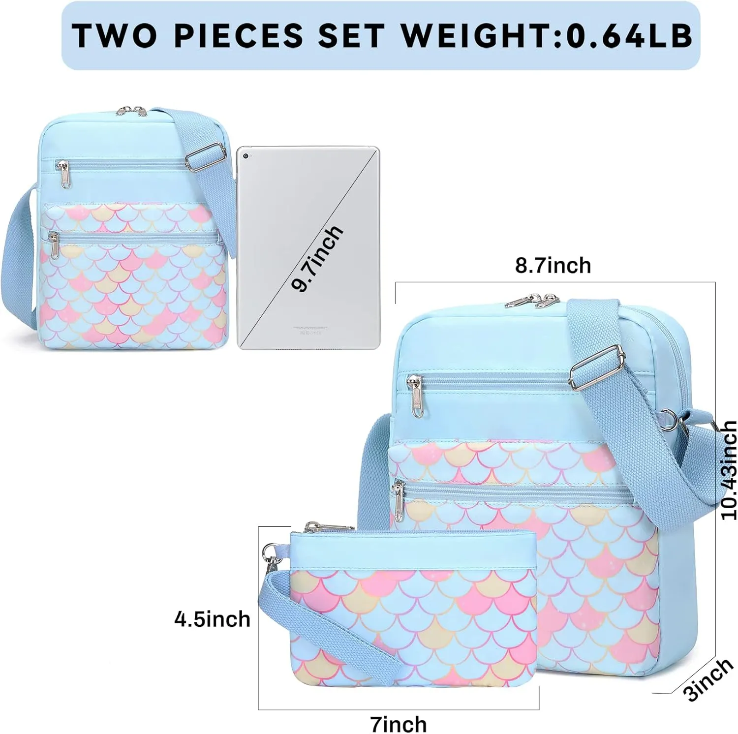 Mygreen Small Crossbody Purse Set for Teen Girls Small Messenger Bags for Kids 9-10 Gifts