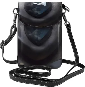 Mysterious Love Stone Zippered Crossbody Bag, Women'S Shoulder Bag With Card Slot, Removable Shoulder Strap, 7.6 X 4.9 In., Black