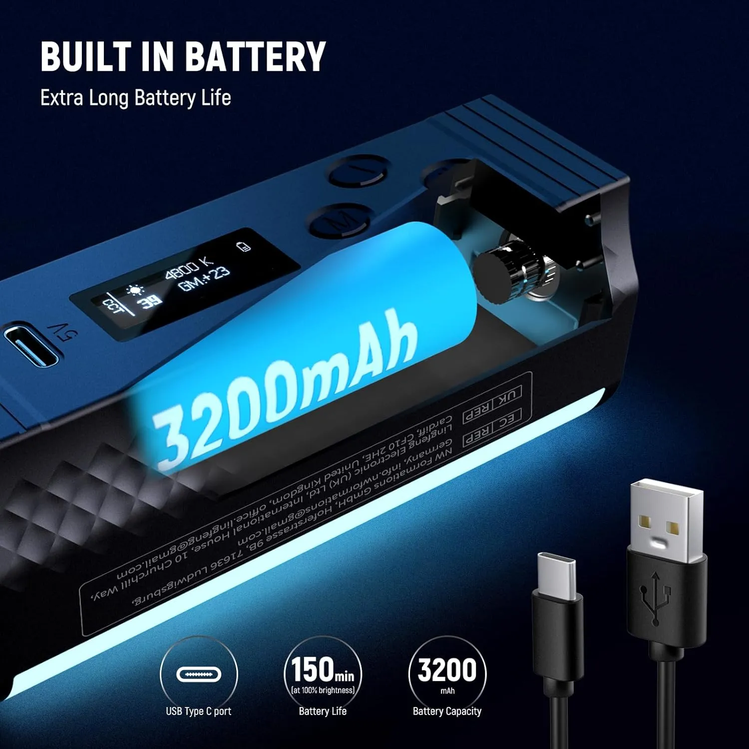NEEWER Pro Magnetic Handheld Light Wand with APP DMX Control/Custom Effects/Light Group, 360° Full RGB, 3200mAh 2500~10000K Dimmable LED Lighting CRI97 17 Scenes for Video Recording Streaming, TL98C
