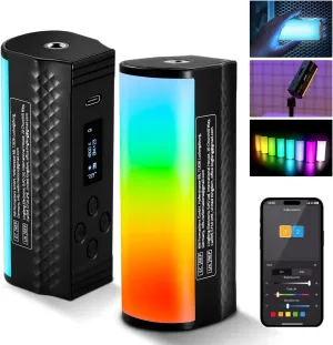 NEEWER Pro Magnetic Handheld Light Wand with APP DMX Control/Custom Effects/Light Group, 360° Full RGB, 3200mAh 2500~10000K Dimmable LED Lighting CRI97 17 Scenes for Video Recording Streaming, TL98C