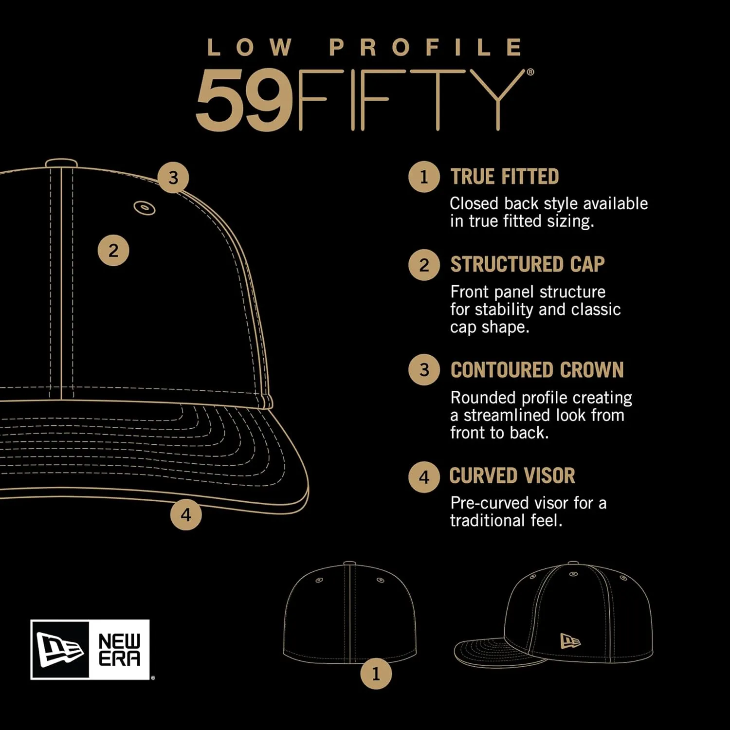 New Era Men's Black Cincinnati Bengals Omaha Low Profile 59FIFTY Hat - B