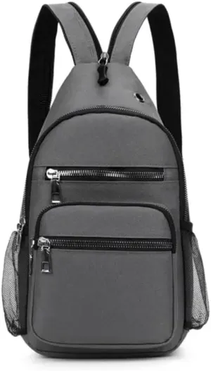 New Women Small Backpack Chest Bag Sling Messenger Bags Female Sports Bag Mini Travel Bagpack Crossbody Bag Girl Back Pack, Medium, Gray