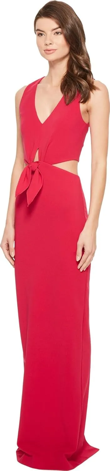 Nicole Miller New York Women's Structured Heavy Jersey Tie Front Gown