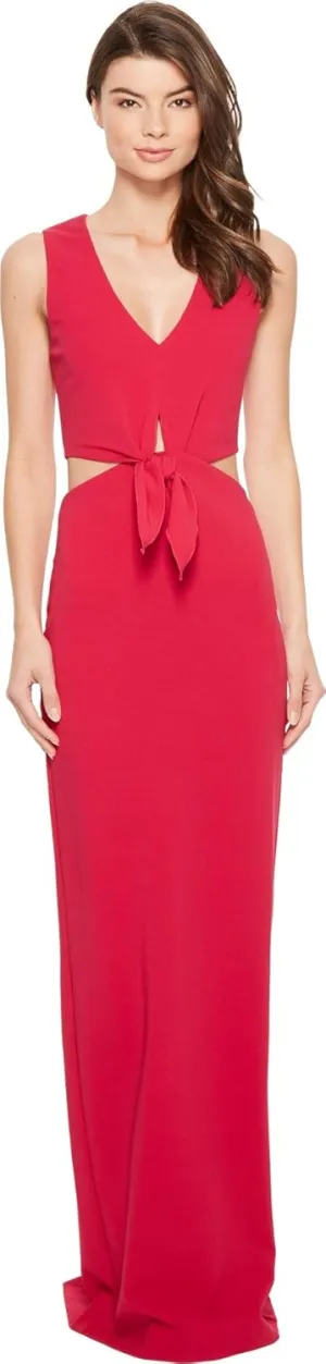 Nicole Miller New York Women's Structured Heavy Jersey Tie Front Gown