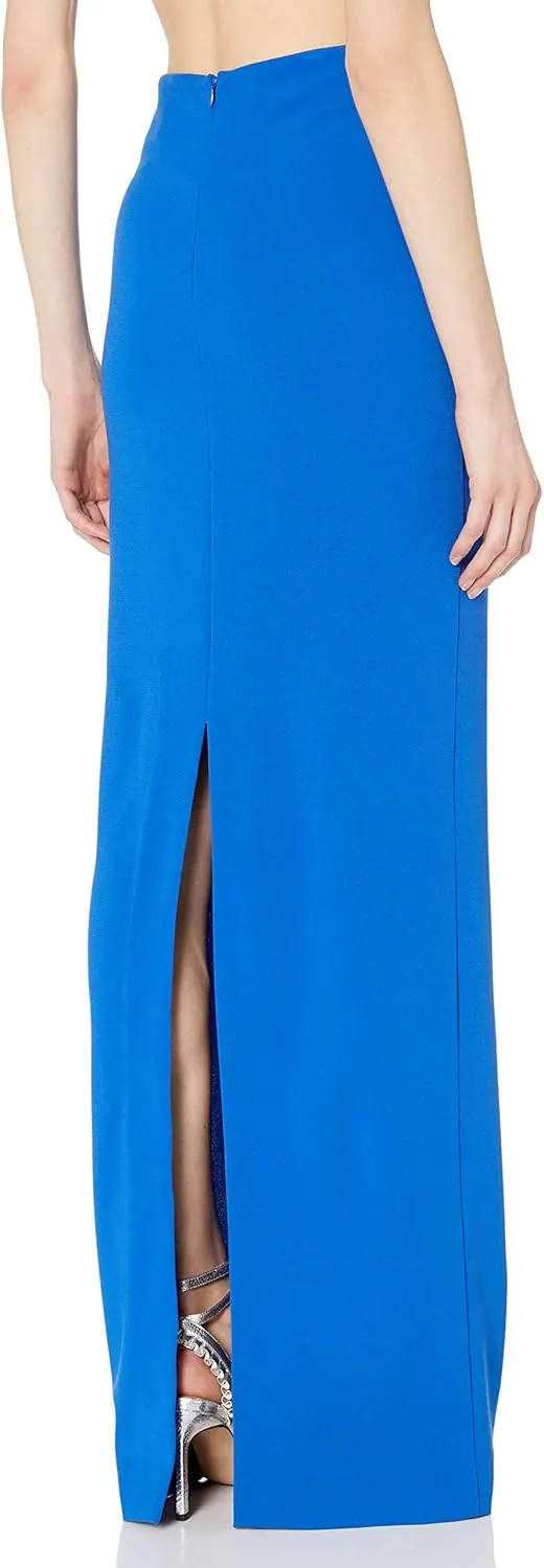 Nicole Miller New York Women's Structured Heavy Jersey Tie Front Gown